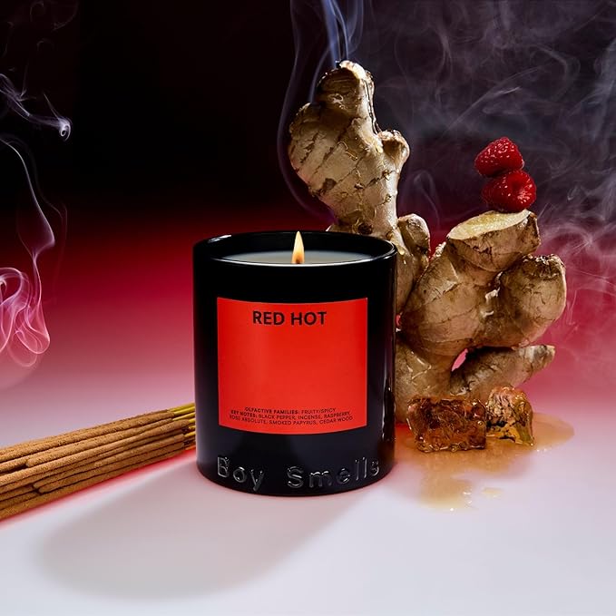 Boy Smells - Ash Scented Candles for Men and Women - 8.5 oz - Soy, Coconut Wax Candle Blend - Aromatic Candles for Home with Black Charcoal, Rare Woods and Clove - 50-Hour Burn - Cotton Wick-Ruum Studio Home
