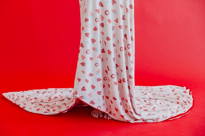 Copper Pearl Jumbo 3-Layer Baby Blanket: Soft Quilts for Boys & Girls | Breathable, Cozy Toddler Blanket | Newborn Quilt | 46x46 Premium Polyester/Rayon | Strawberry-Ruum Studio Home