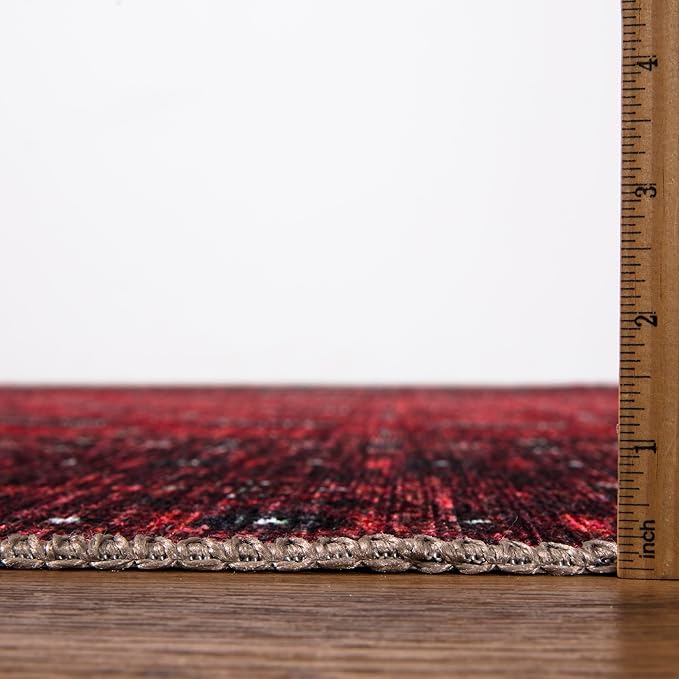 Keen Home Design 2x10 Rug - Machine Washable Runner Rug with Non-Slip Backing, Ideal for Hallway, Entryway, Kitchen, Laundry Room - Vintage, Easy Clean, Durable, Low Pile - (2'6" x 10')-Ruum Studio Home