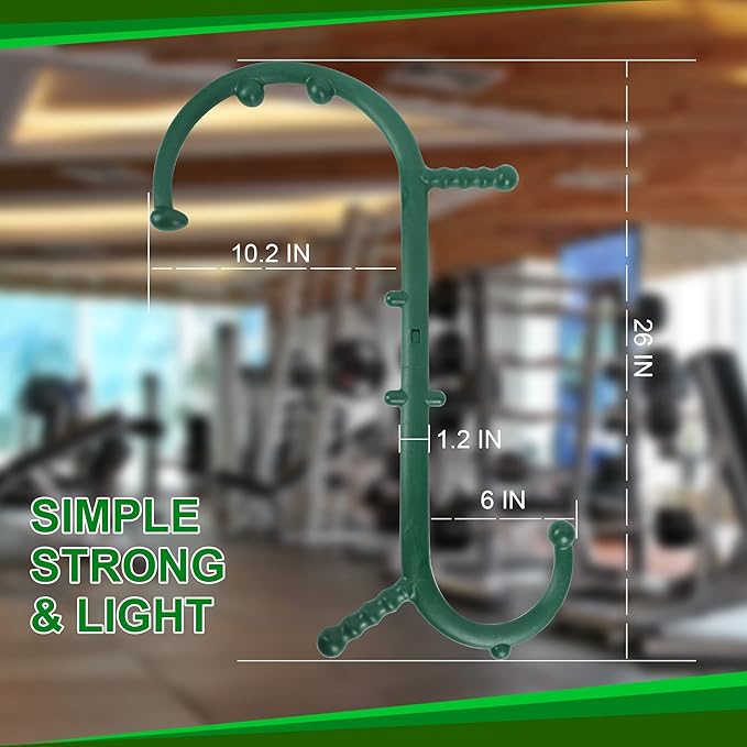 Massage Trigger Point Cane, Body Deep Tissue, Handheld Back, Neck, Shoulder, Leg and Feet Massager Rod, Muscle Release Tool Self Massage Hook Cane for Women & Men, Green-Ruum Studio Home