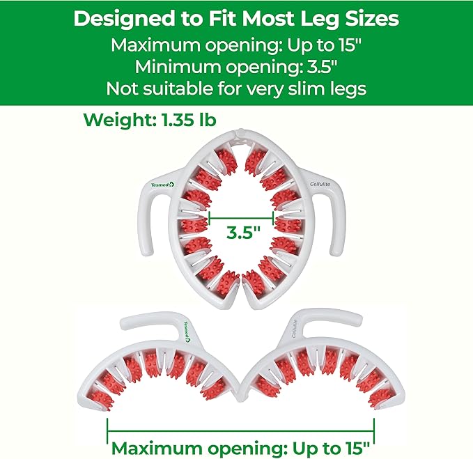 TESMED Cellulite Manual Massager : Made in Italy, Patented with Converging & Diverging Roller Technology. Anti Cellulite Roller for Thighs and Buttock-Ruum Studio Home