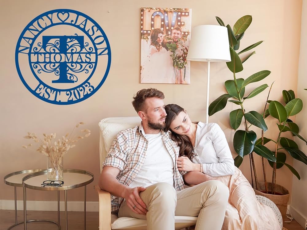 Wedding Gifts for Couples 2025, Personalized Metal Name Signs, Custom Name Signs, Custom Family Name Sign, Last Name Sign, Monogram Letters Wall Decor, House Warming Gifts New Home-Ruum Studio Home