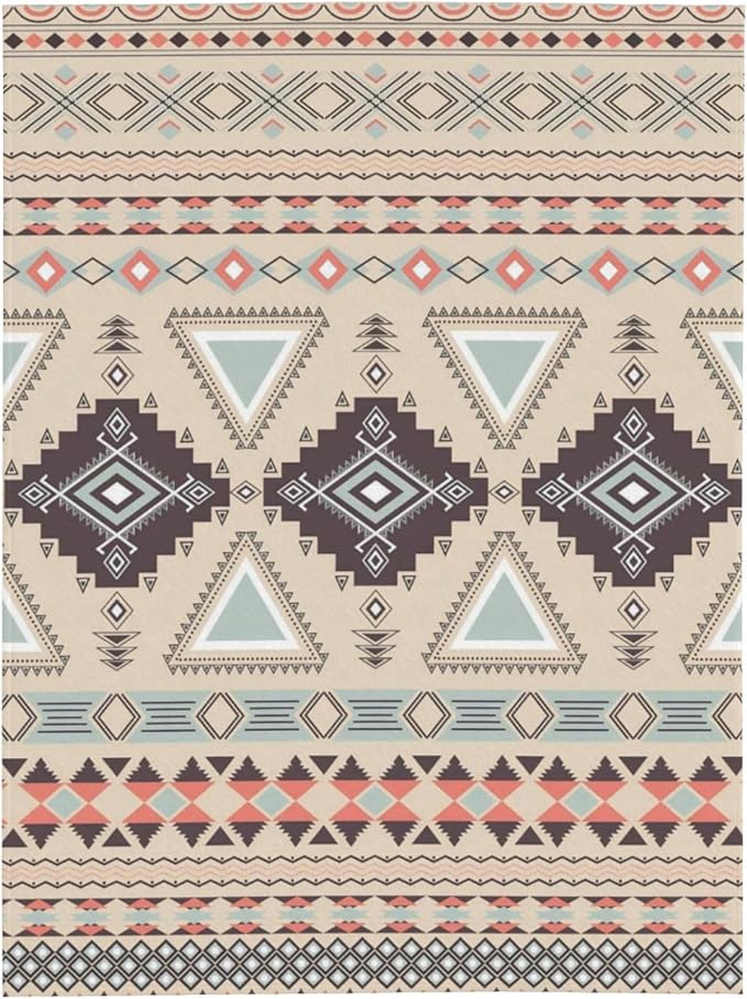 Boho Throw Blanket for Couch Bed Sofa Living Room, Western Flannel Fleece Blanket Soft Cozy Lightweight Breathable Fluffy Durable Gifts for Men Women 50 x 60 Inch-Ruum Studio Home