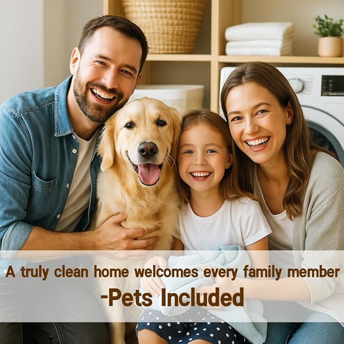 Washing Machine Cleaner, Septic Safe Washer Descaler Tablets for Removing Pet Hair, Odors, Residue, Suitable for HE Front Loader, Top Load, 1 Year Supply, 24 Pack (For Pet Owner)-Ruum Studio Home