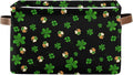 Storage Basket St Patrick's Day Cube Storage Bins Organizer Bag Collapsible Closet Shelf Baskets with handle for Baby Cloth Pet Toy Book 14.2×10.2×8.3 IN-Ruum Studio Home