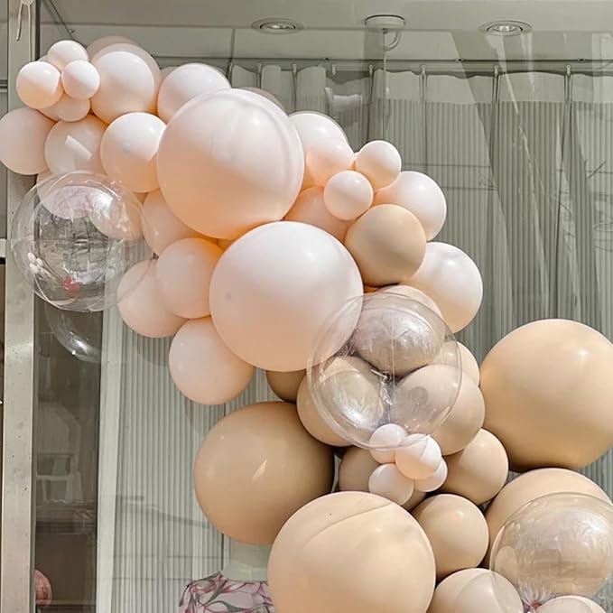 130pcs Pastel Orange Balloons Different Sizes 18" 12" 10" 5" Peach Latex Balloon Garland Arch Kit for Birthday Baby Shower Graduation Wedding Gender Reveal Party Decorations-Ruum Studio Home