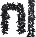 Lvydec 2 Pack Black Halloween Fall Maple Garland - 5.9ft/Piece Artificial Hanging Fall Leave Vines Garland Autumn Decor for Thanksgiving Home Wedding Party-Ruum Studio Home