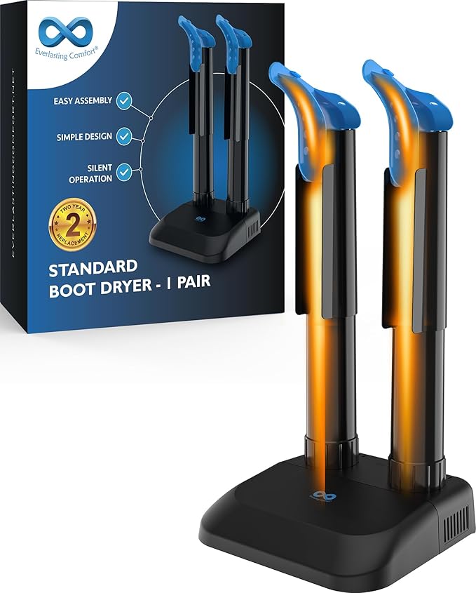 Everlasting Comfort Silent Convection Boot Dryer for Work Boots, Boot Warmer, Energy-Efficient with Fanless Feature to Reduce Smell - Ideal for Sneakers, Cleats & Winter Gear, Ski Boot, Gloves & Shoe-Ruum Studio Home