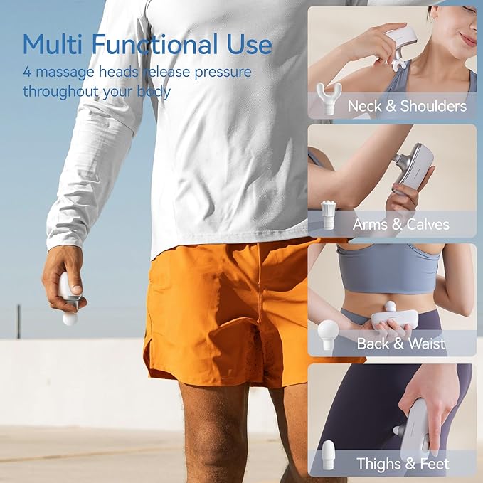 KingPavonini Mini Massage Gun with All-in-One Storage Case, FSA HSA Eligible, Pocket-Sized Small Massage Gun Deep Tissue, 0.5 lbs Portable Percussion Massager for Travel, Gym, Gift for Women Men-Ruum Studio Home