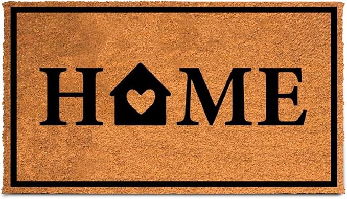 PLUS Haven Coco Coir Door Mat with Heavy Duty Backing, Natural Home Doormat, 17.5”x30” for Entrance, Front Porch, Easy to Clean Entry Mat, Outdoor and Indoor Uses, Home Decor-Ruum Studio Home