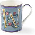 Spode Kit Kemp 12oz Mug in Fine China, W Initial - Custom Coffee Cup for Hot Beverages, Personalized Gift Idea for Her, Him, Friends, Coffee Lovers - Stylish Letter Mug for Daily Use, Dishwasher Safe-Ruum Studio Home