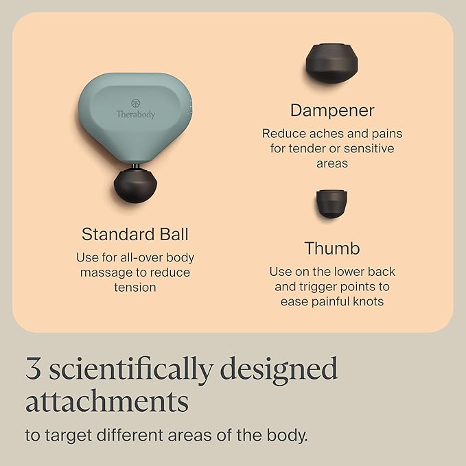 TheraGun Mini (2nd Generation) by Therabody - Handheld Electric Massage Gun - Compact Deep Tissue Treatment for Any Athlete On The Go - Portable Percussion Massager with QuietForce Technology (Green)-Ruum Studio Home