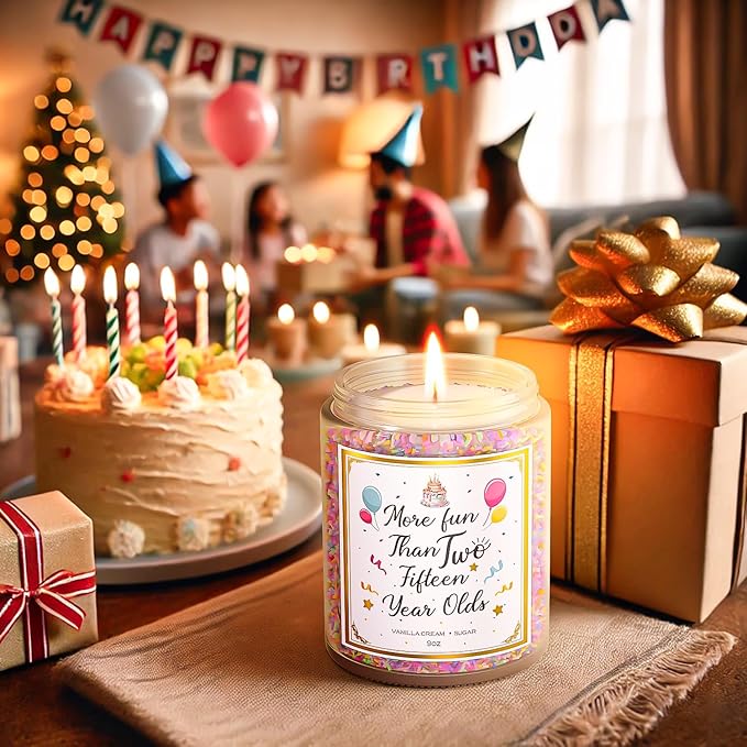30th Birthday Candles Gifts for Women- 9 oz Happy Birthday Candle with Vanilla Birthday Cake Scent, Gifts for Women & Men, Friendship Ideas-Ruum Studio Home