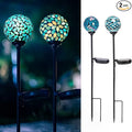 VCUTEKA Solar Lights Outdoor Decorative, Mosaic Solar Garden Light Waterpoof LED Pathway Stake Light for Landscape Lawn Patio Yard Decoration, 2 Pack-Ruum Studio Home