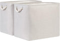 Bidtakay Fabric Beige Baskets Extra Large Organization Baskets for Clothes Set of 2 Collapsible Storage Bins for Shelves Cabinet 17x12x15 In Organizing Bins for Bedroom Blankets Pillow Towels Storage-Ruum Studio Home