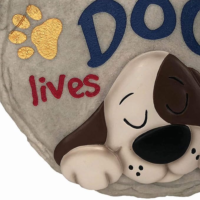 Spoontiques - Garden Décor - Spoiled Rotten Dog Stepping Stone - Decorative Stone for Garden-Ruum Studio Home