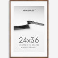 24x36 Poster Frame Natural Solid Walnut Photo Frames with 20x30 Removable Mat Wall Hanging Large Handcrafted Frame with HD Plexiglass Wall and Tabletop Display Large Picture Frame-Ruum Studio Home