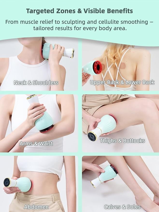 Electric Cupping Kit for Massage Therapy with Heat – Cellulite Massage Tool, Lymphatic Drainage Massager, Pain Relief for Back, Neck & Shoulders – Moving & Static Cupping Set for Body Sculpting-Ruum Studio Home