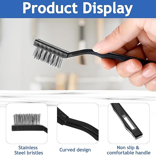 Jeffbaubl 30 Pieces Mini Wire Brush,6.7 Inch Stainless Steel Scratch Brushes,Wire Bristles Brush,Curved Handle Masonry Brushes Wire Bristle for Cleaning Welding Slag and Rust-Ruum Studio Home