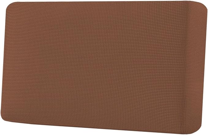 H.VERSAILTEX Super Stretch Individual Seat Cushion Covers Sofa Covers Couch Cushion Covers Slipcover Sets Thick Jacquard Textured Twill Fabric (1 Piece Loveseat Cushion Cover, Caramel)-Ruum Studio Home