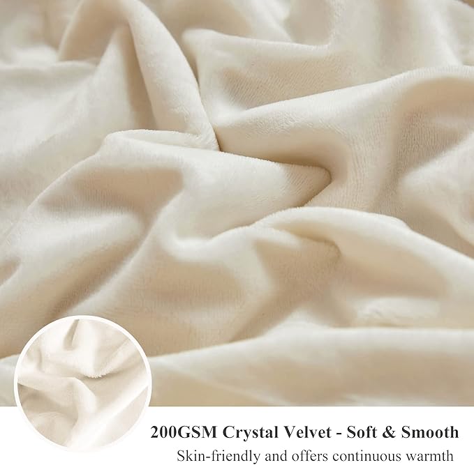 XeGe Tie Dye Plush Faux Fur Throw Blanket,Cream Soft 50x60 Shaggy Furry Blanket Throw, Fluffy Microfiber Velvet Couch Blanket, Comfy Ombre Fuzzy Lap Blanket for Bedroom Living Room Car Tie Dye Cream-Ruum Studio Home