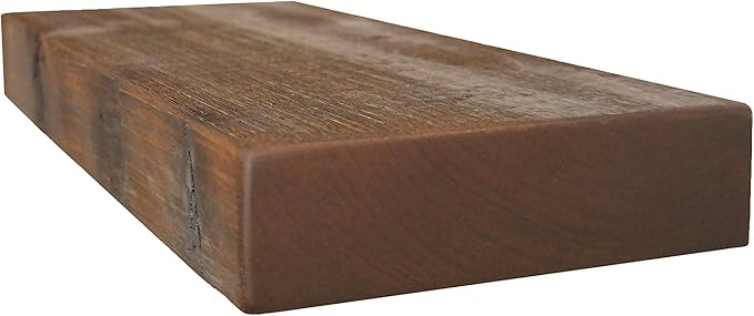 joelsantiques Floating Shelf, Wood Wall Shelf, Natural Wooden Home Decor for Bathroom Kitchen Bedroom, Hanging Mounted Invisible Bracket (Medium Brown, 7" Deep x 36" Wide)-Ruum Studio Home