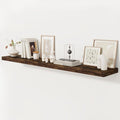 Fun Memories 72 Inch Floating Shelf, 12 Inch Deep Wall Shelf for Fireplace Mantel, Deep Storage Shelves for Home & Office, Wall Shelves with Invisible Bracket, Rustic Brown, Set of 1-Ruum Studio Home