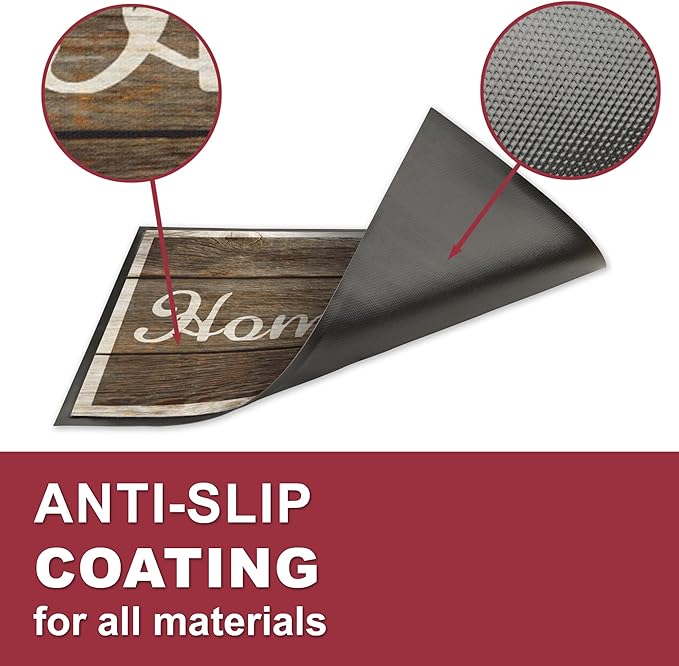 Floor Mat - for Indoor and Outdoor Use - Doormat - Non-Slip - Front Door Shoe Scraper - Size: 17x29-Ruum Studio Home