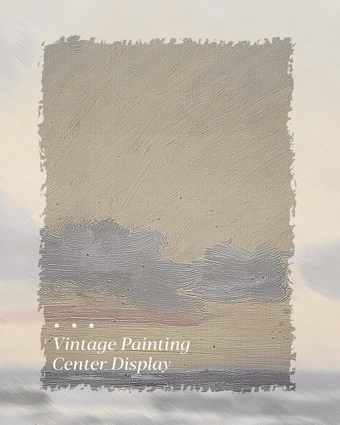 HUARCEY Gold Framed Vintage Wall Art for Living Room, Landscape Painting Prints Shelf Decor for Kitchen, Aesthetic Coastal Bedroom Wall Art, Christmas Gifts for Friends or Family ( Sea or Sky - 8"x10" )-Ruum Studio Home