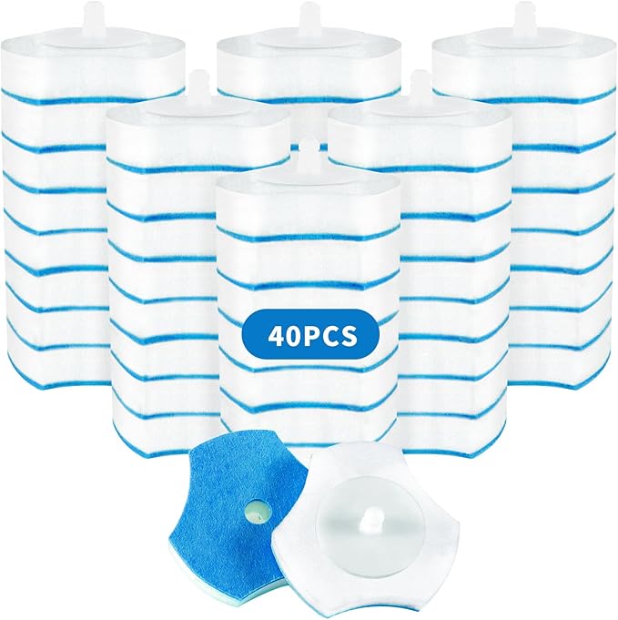 KOKL Disposable Toilet Bowl Wand Refills 【Not Suitable for CLORX and Other Wand】, 40 Count Upgraded Material Toilet Brush Refills【Special for KOKL】-Ruum Studio Home