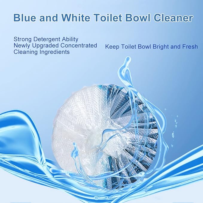 KIISIISO Toilet Bowl Cleaner Tablets, 12 PACK Commercial Household Bathroom Cleaners, Automatic Toilet Tank Cleaners Deodorizers(Blue and White)-Ruum Studio Home