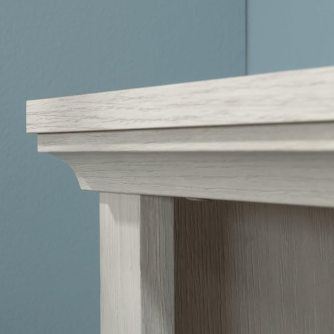 Sauder 3 Tier Book Shelf Wooden Bookcase Multipurpose Bookshelf for Home Office, Living Room, in Glacier Oak-Ruum Studio Home