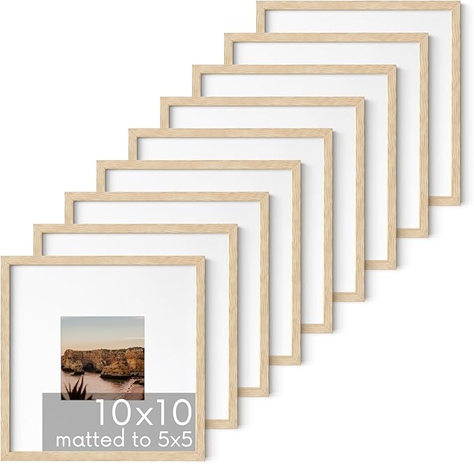 HAUS AND HUES Beige Square Frames Set of 9-10x10-Ruum Studio Home