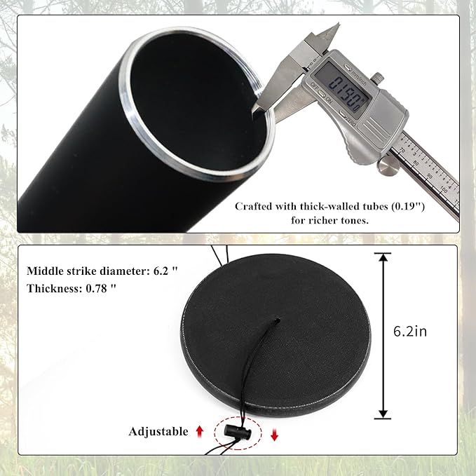 ASTARIN 65 in Wind Chimes for outisde - Extra Large Outdoor Handcrafted WindChimes,Deep Tone Metal Chimes for Garden Decor, Large Windchimes Deep Resonance, 2.27in Tubes Weather-Resistant, Black-Ruum Studio Home