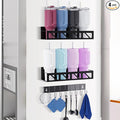 Magnetic Spice Rack Organizer for Fridge Seasoning Organizer for Kitchen storage with Screw or Adhesive Hanging,Magnetic Shelf with Hook for Refrigerator and Oven (2pack)-Ruum Studio Home