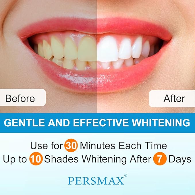 Teeth Whitening Strips for Sensitive Teeth Enamel Safe Whitening Kit No-Slip Remove Coffee Wine Smoking Stains Professional 14 Treatments 28 Strips-Ruum Studio Home