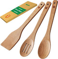 Riveira Cherry Wooden Spoons for Cooking Set of 3 – Natural Cherry Wooden Cooking Utensils, Wooden Spatula, Wooden Spoon - Premium Quality Wooden Utensil Set for Non-Toxic Cooking-Ruum Studio Home