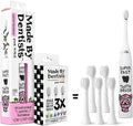 Kids Electric Toothbrush - Rechargeable Vibrating Toothbrush with Timer, Includes 6 Replacement Heads, Gently Cleans Teeth, for Girls and Boys, Kids & Toddlers Age 2+, Cheetah-Ruum Studio Home