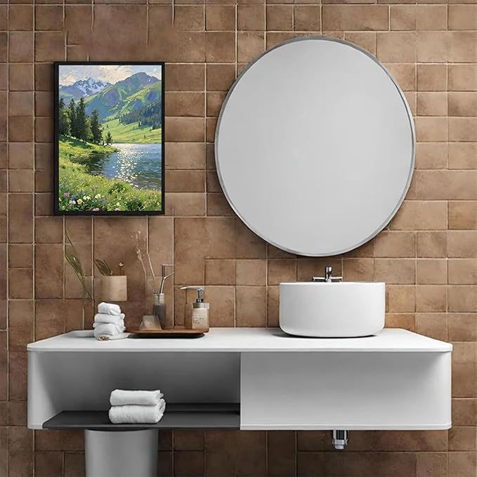 The scenery of mountain streams and green meadows is suitable for living rooms bedrooms offices landscape posters and wall paintings-Ruum Studio Home