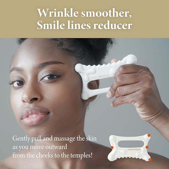 Natural Ceramic gua sha Massage Tool, face and Body guasha, Lymphatic Drainage Trigger, guasha Board, face Lift, Muscle Relief Massage Board-Ruum Studio Home