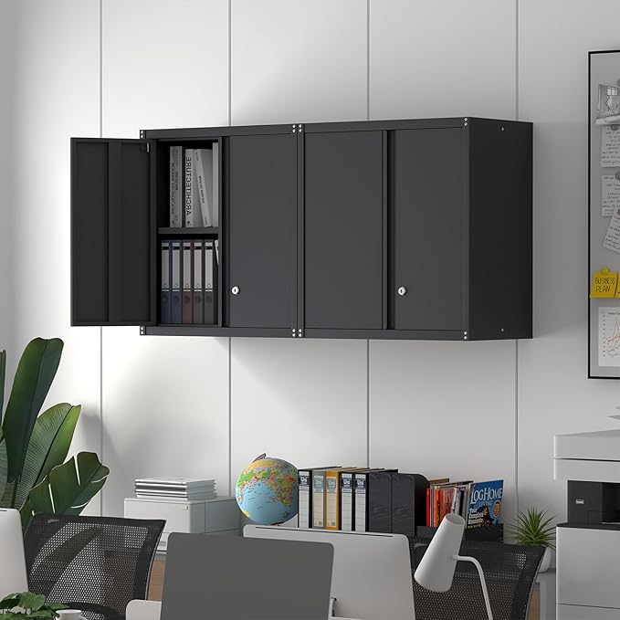 Wall Cabinet Storage,Steel Cabinet with Locking,Metal Storage Cabinet for Home Office,Kitchen-Ruum Studio Home
