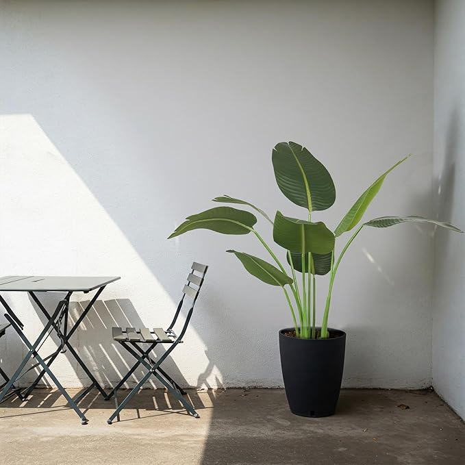Worth Garden Artificial Bird of Paradise Plant 3.8ft, Set of 2 Faux Tropical Trees for Living Room and Office Décor, 45in Realistic Greenery for Indoor and Outdoor Spaces-Ruum Studio Home