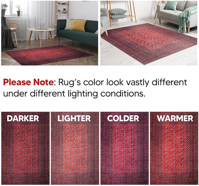 Keen Home Design 2x10 Rug - Machine Washable Runner Rug with Non-Slip Backing, Ideal for Hallway, Entryway, Kitchen, Laundry Room - Vintage, Easy Clean, Durable, Low Pile - (2'6" x 10')-Ruum Studio Home