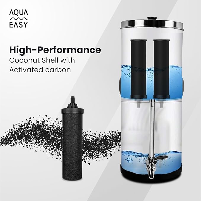 AquaEasy BB9 Activated Carbon Water Filter Candle(2 Pcs) Replacement Gravity Water Filter Candle Compatible With Gravity Filter System-Ruum Studio Home