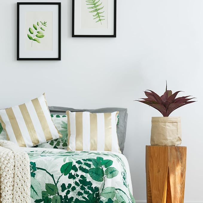 Fake Plants Artificial Agave Plants 13.8" Large UV Resistant Fake Agave Planters for Indoor and Outdoor Decorating Tropical Plant Succulents Greenery Indoor Decor(2Pack, Purple-Ruum Studio Home