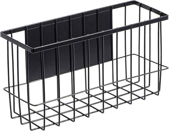 dedoot Magnetic Holder Locker 11"x 3.9"x 5.9" Strong Magnetic Black Mesh Holder Magnetic Basket Organizer Shelf Rack for Whiteboard,Fridge, Sponge, Recipe, Beverage,Refrigerator,Office File Foil-Ruum Studio Home