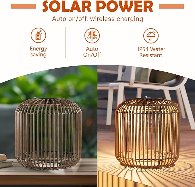 Solar Yard 2-Pack Outdoor Solar Lamp, Water-Resistant Lights for Outside Hanging Lantern Table Lamp Lights Decoration for Garden, Yard, Patio, Porch, Trees, Pathway, Natural-Ruum Studio Home