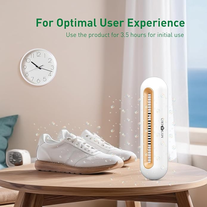 Chemical-Free Shoe Deodorizer for Sneaker, Boot, All Footwear, Rechargeable & Long-Lasting Shoe Freshener 2-Pack, Ozone Technology Shoe Odor Elimination, Durable Shoe Smell Remover-Ruum Studio Home