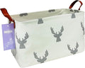 Rectangular Storage Basket Fabric Organizer Bin for Toys,Books,Clothes,Gifts,Pets-Perfect for Home,Office,Nursery,Dorm,Shelf(Rec grey deer)-Ruum Studio Home
