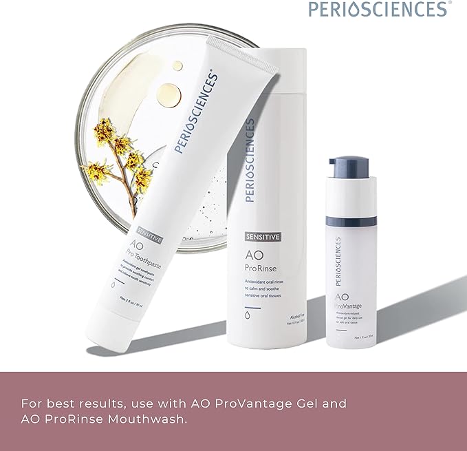PerioSciences Sensitive AO Pro Toothpaste with Nano Hydroxyapatite 3 fl oz / 90ml - Pack of 2-Ruum Studio Home